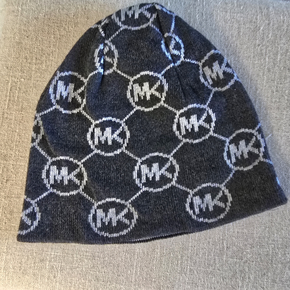Michael Kors Charcoal and Gray Beanie